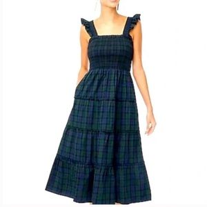 Jcrew Plaid smocked dress